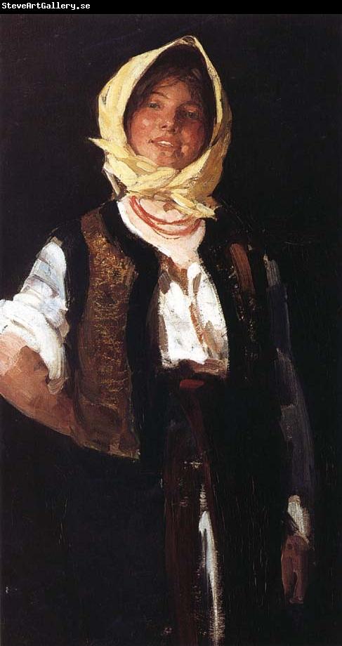 Nicolae Grigorescu Cheerful young Peasant